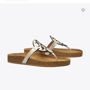 Tory Burch Spark gold Metallic goat leather Sandals